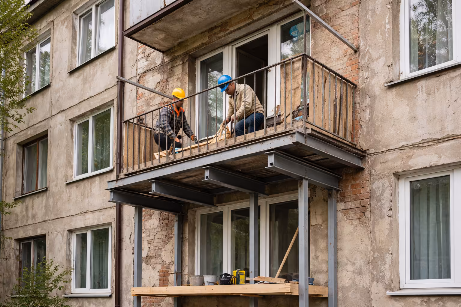 Укрепление балкона